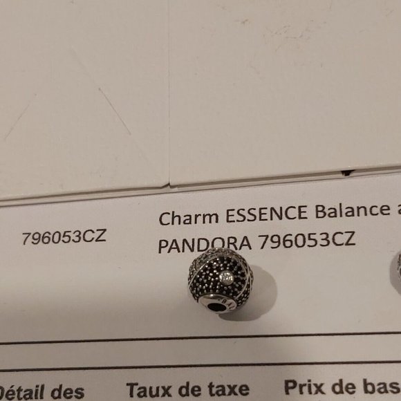 Authentic PANDORA *RETIRED* ESSENCE Balance YIN-YANG charm w/CZ's 796053CZ - Picture 5 of 9